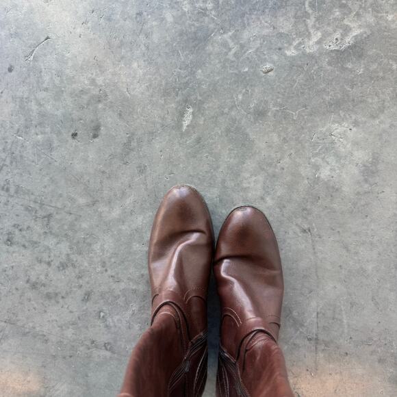 Vintage Y2k Brown Unisa Buckle Leather Riding Knee High Boots 9.5 - Picture 3 of 6